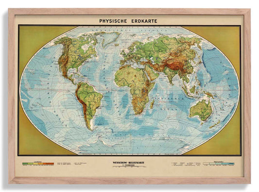 Physische Erdkarte Poster