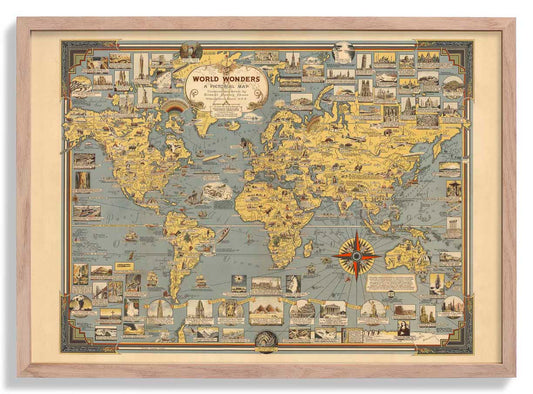 World of Wonders Map Poster
