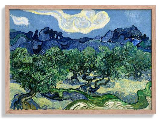 Olive Trees with the Alpilles in the Background by Van Gogh