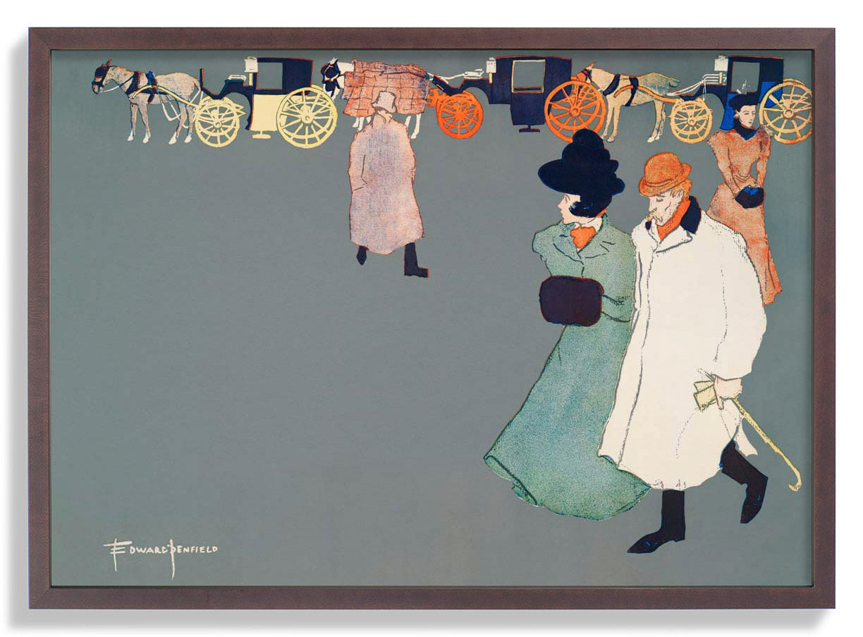 Mann und Frau auf der Straße von Edward Penfield