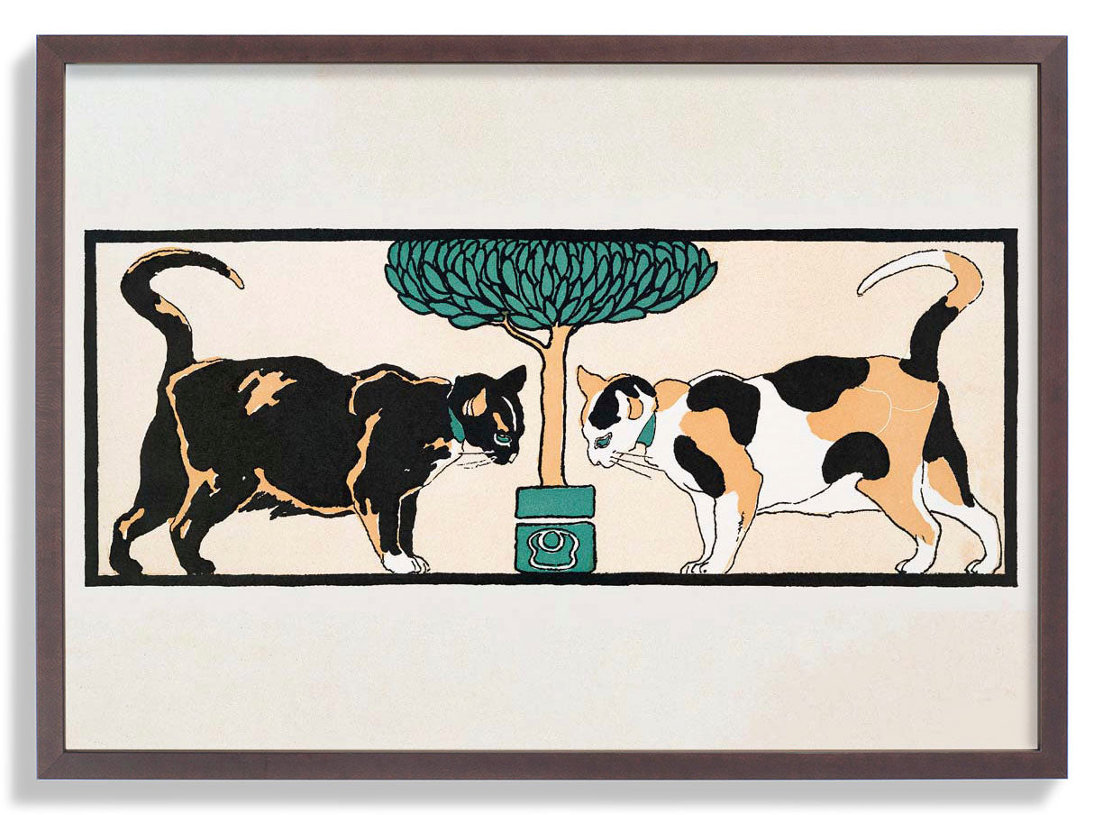 Cats Under a Tree by Edward Penfield