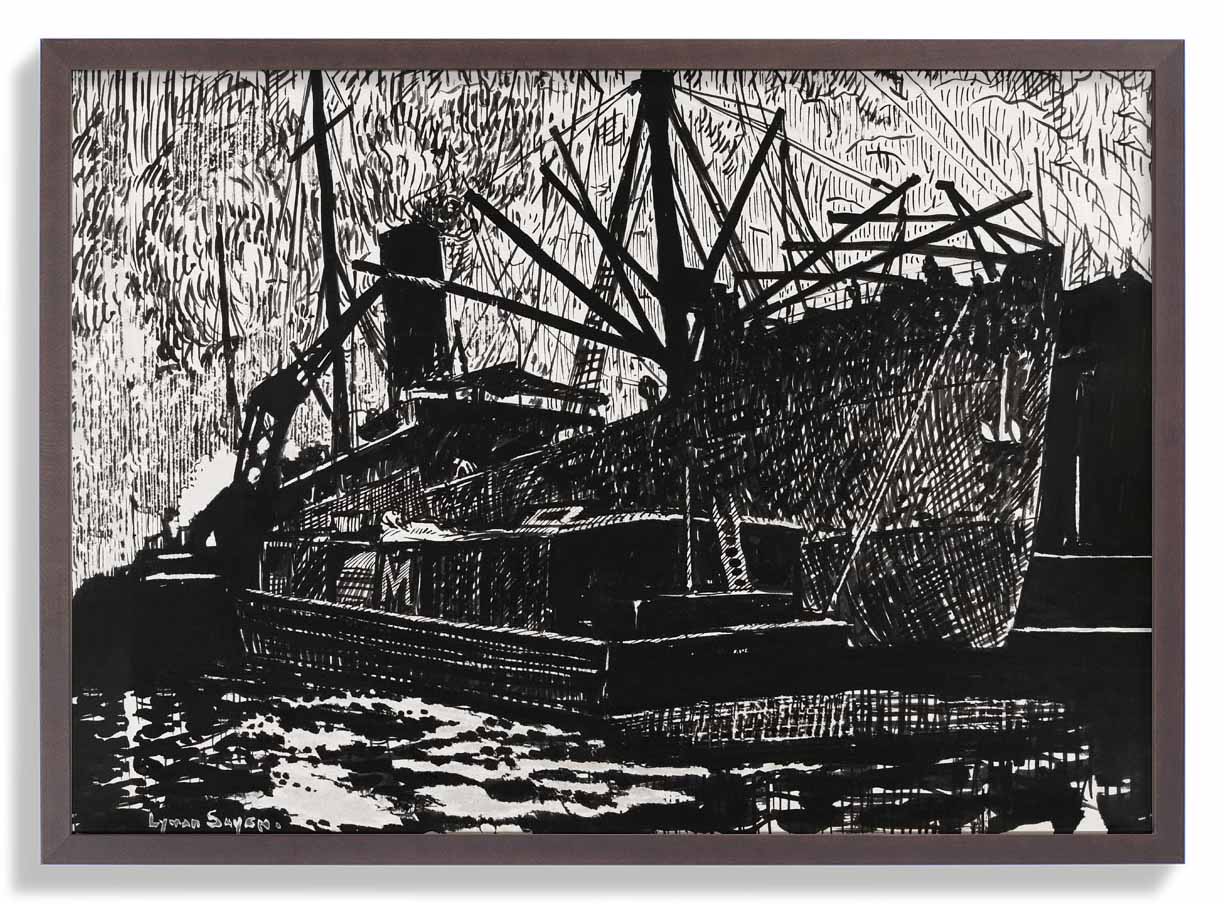 Linienschiff und Schlepper von Henry Lyman