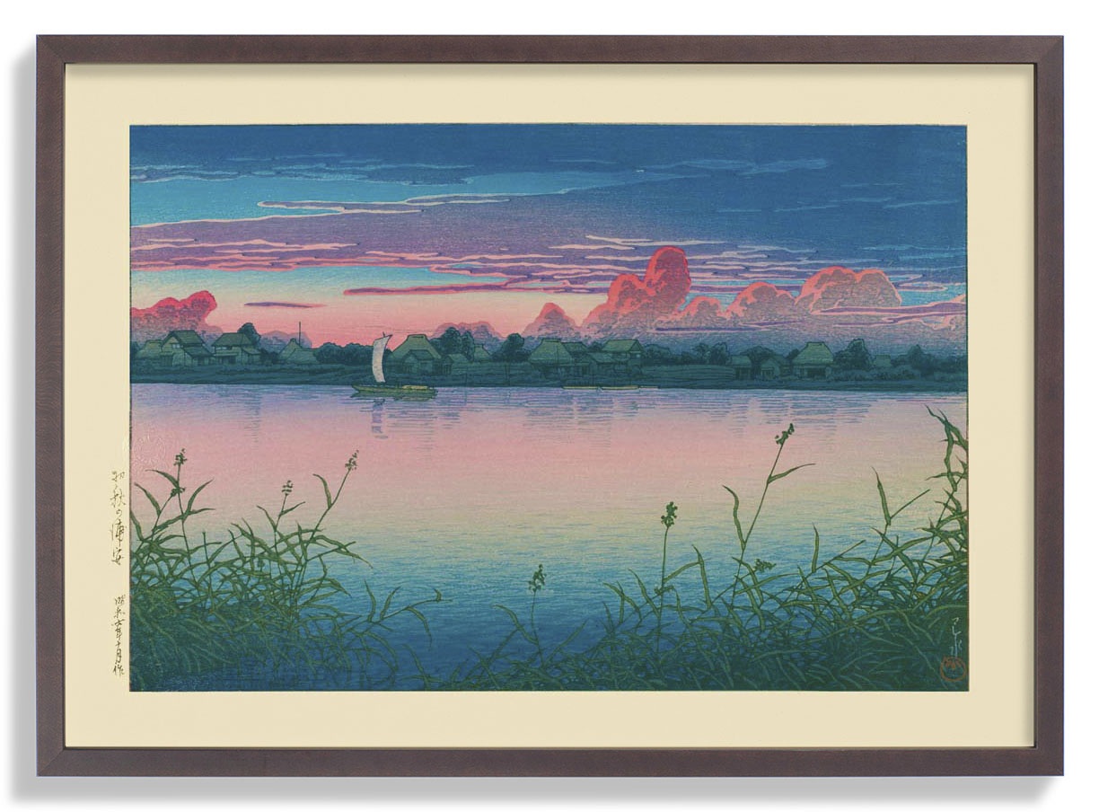 Early Autumn in Urayasu Art Print by Hasui