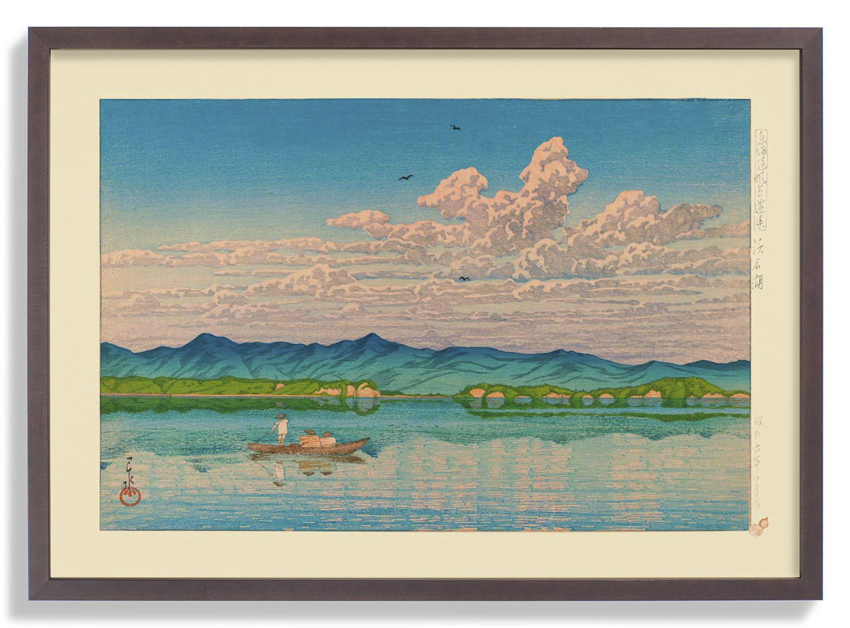 Ausgewählte Ansichten des Tokaido-Sees Kunstdruck von Hasui