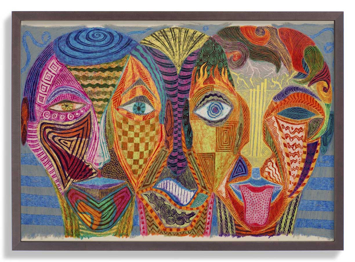 Jersey Lila Blumenmarkt