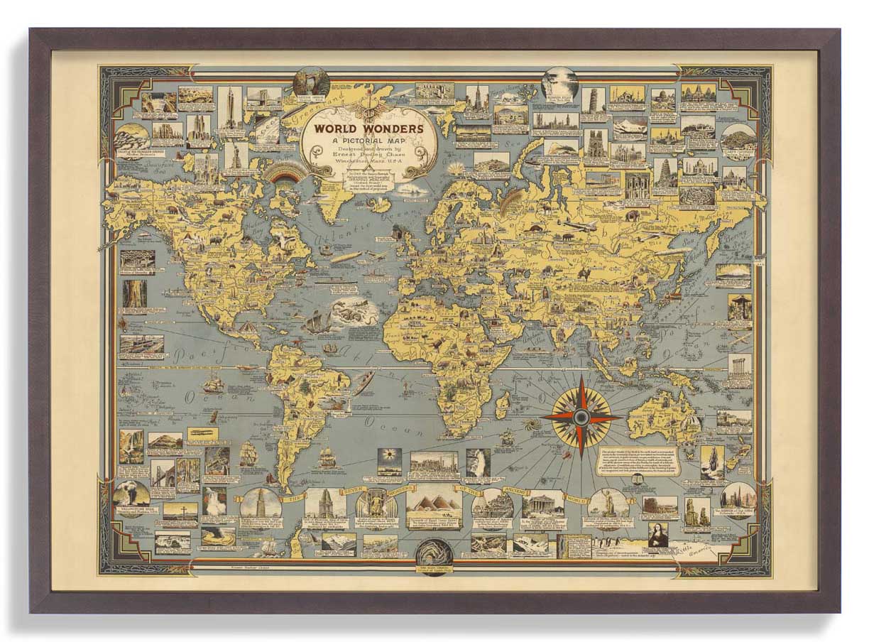 Welt der Wunder Karte Poster