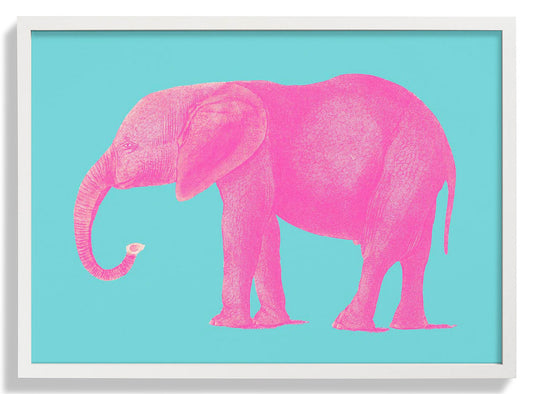 Rosa Elefant Tier Poster