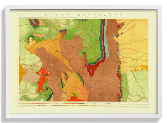 Geologische Karte der Rocky Mountains