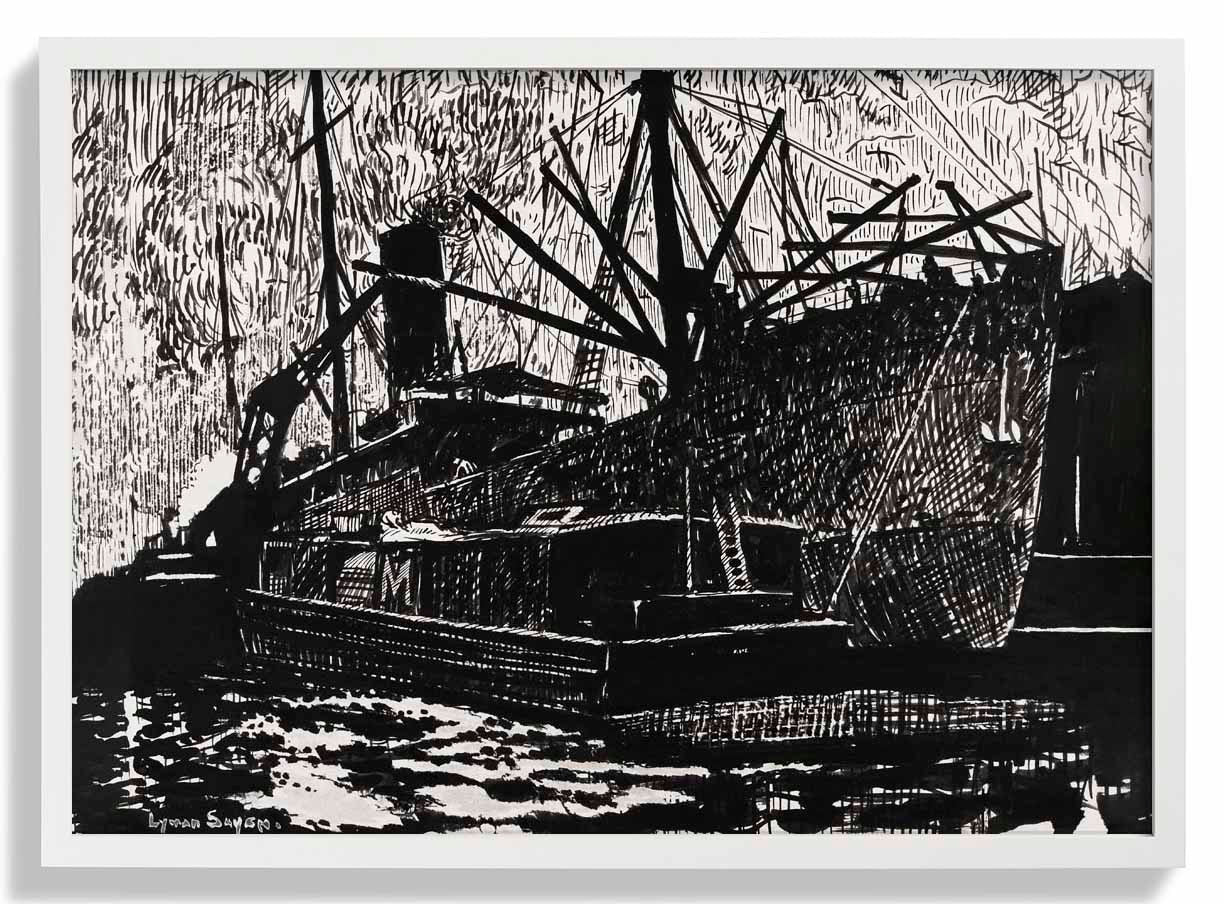 Linienschiff und Schlepper von Henry Lyman