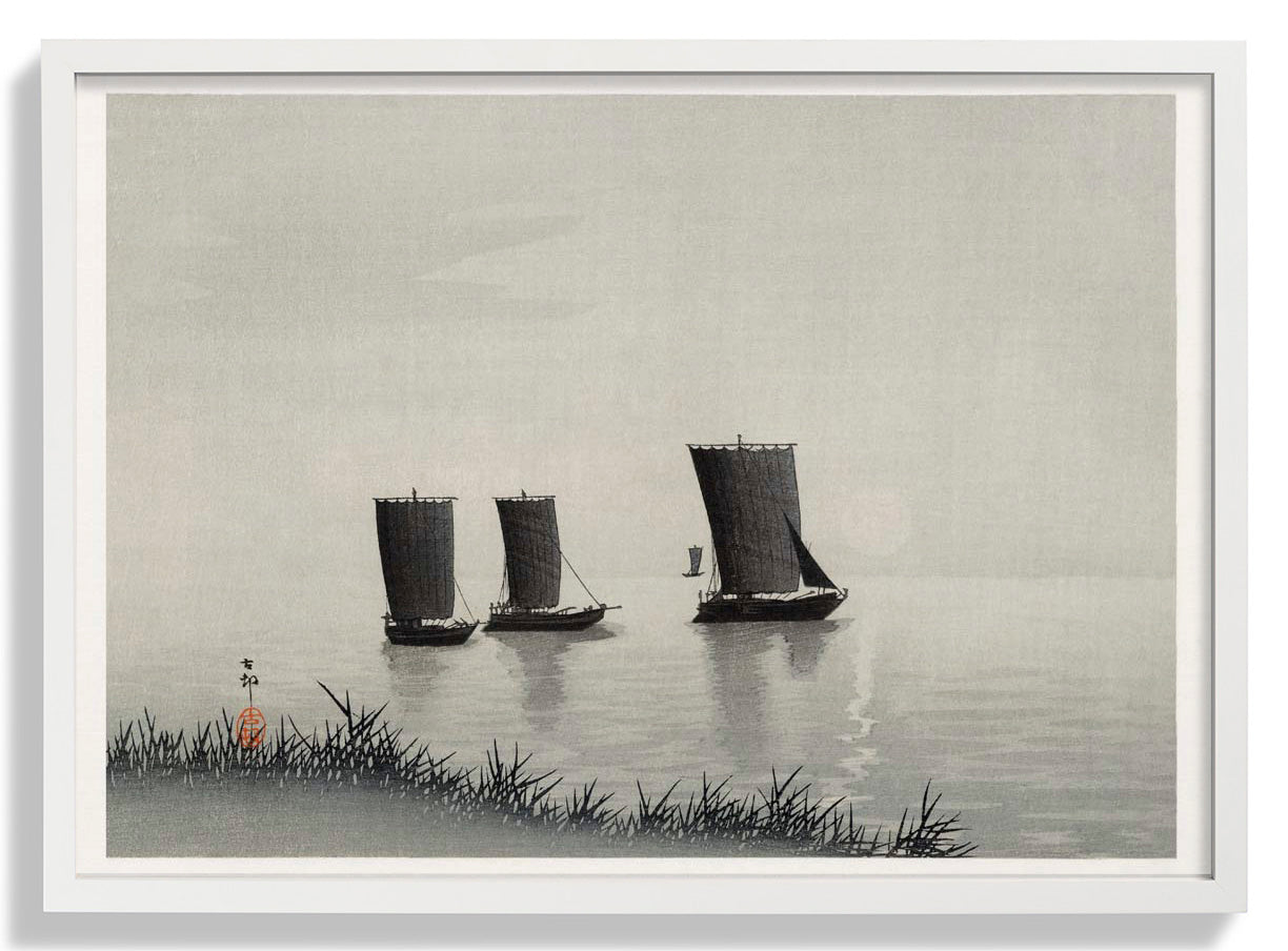 Fishing Boats by Ohara Koson