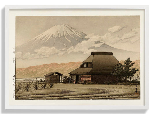 Fuji aus dem Dorf Narusawa von Hasui Poster