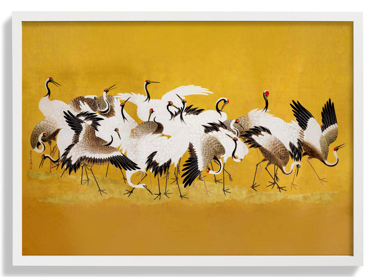 Japanischer Kranichschwarm von Ishida Yūtei