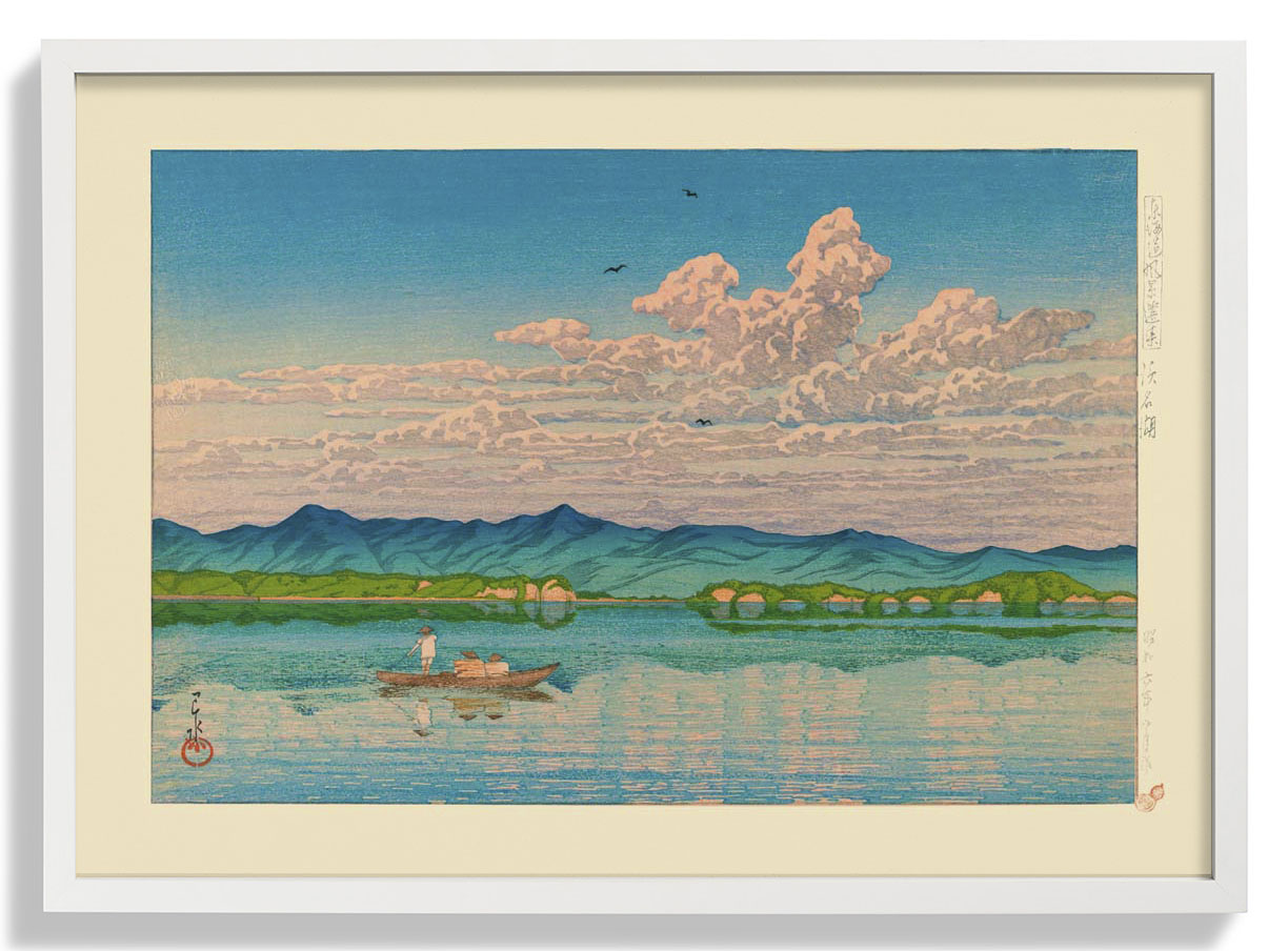 Ausgewählte Ansichten des Tokaido-Sees Kunstdruck von Hasui