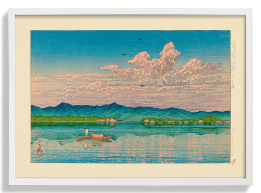 Ausgewählte Ansichten des Tokaido-Sees Kunstdruck von Hasui