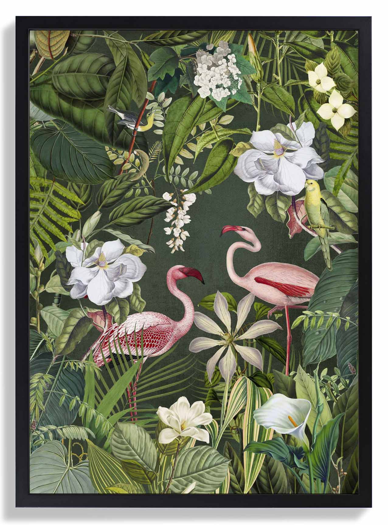 Tropical Flamingo Jungle 2 by Andrea Haase