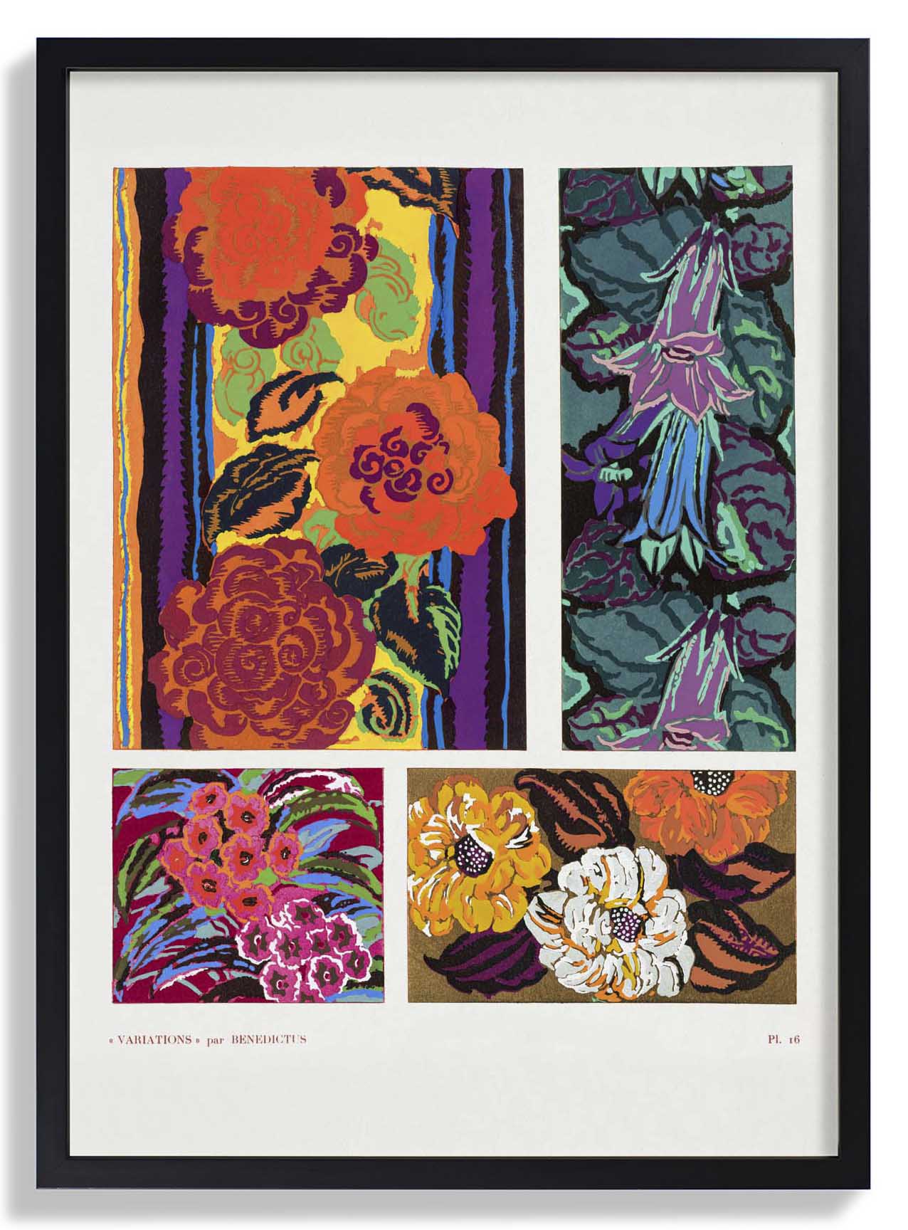 Vintage Floral Art Deco Pattern, Variation 16 by Édouard Bénédictus