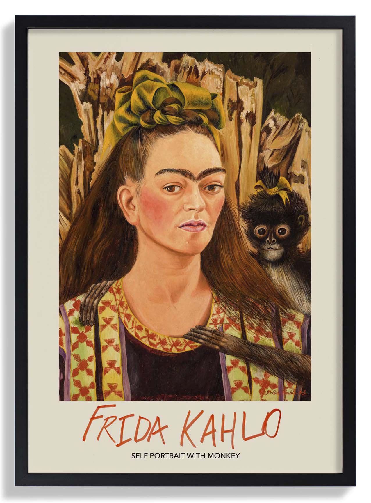 Self Portrait with Monkey by Frida Kahlo Art Exhibition