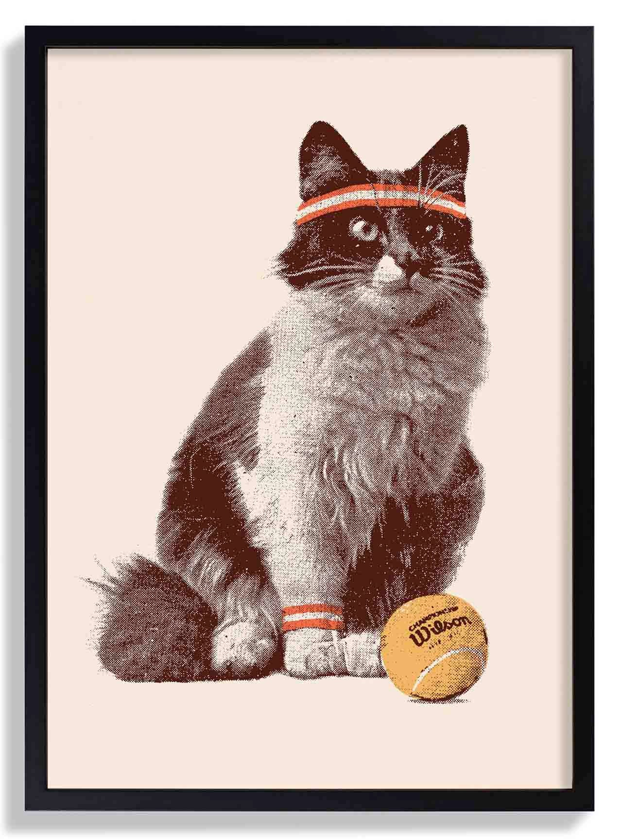 Cat Tennis by Florent Bodart