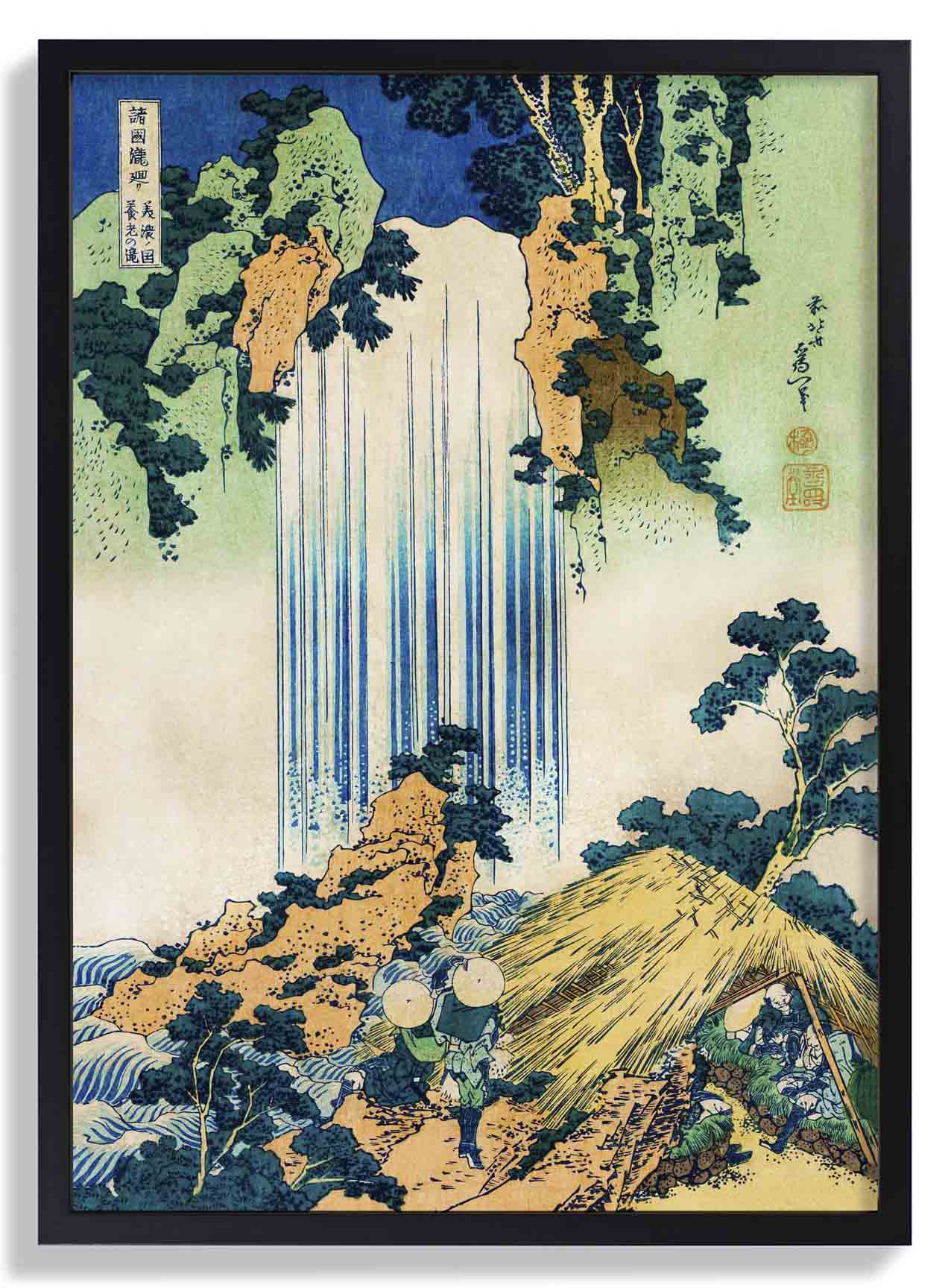 Yoro Waterfall by Hokusai