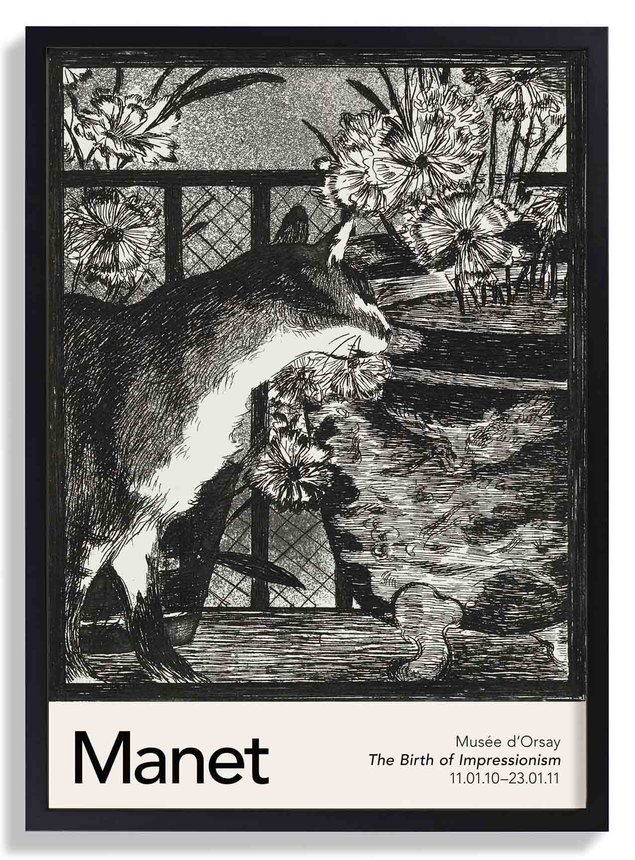 Les Chats von Manet Ausstellungsplakat