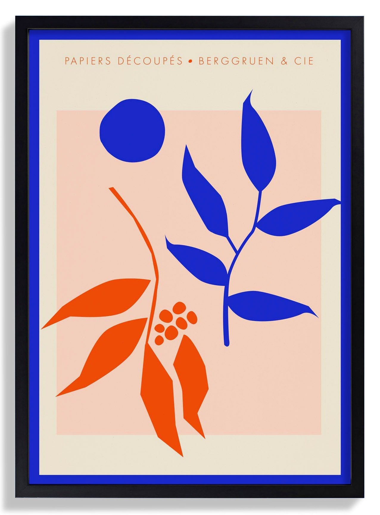 Branches Blue Orange Papiers Découpés Art Exhibition