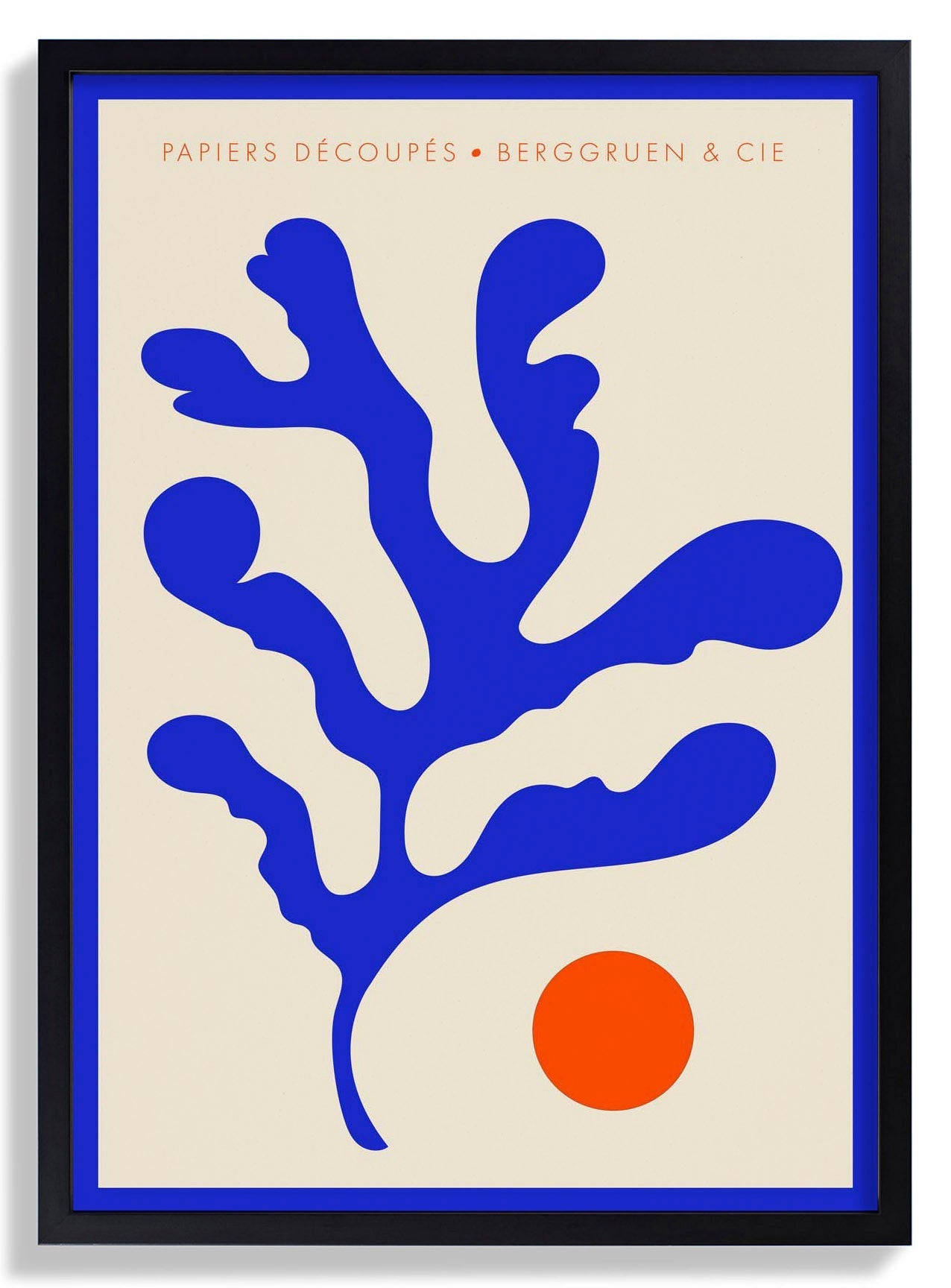 Seaweed Blue Orange Papiers Découpés Art Exhibition