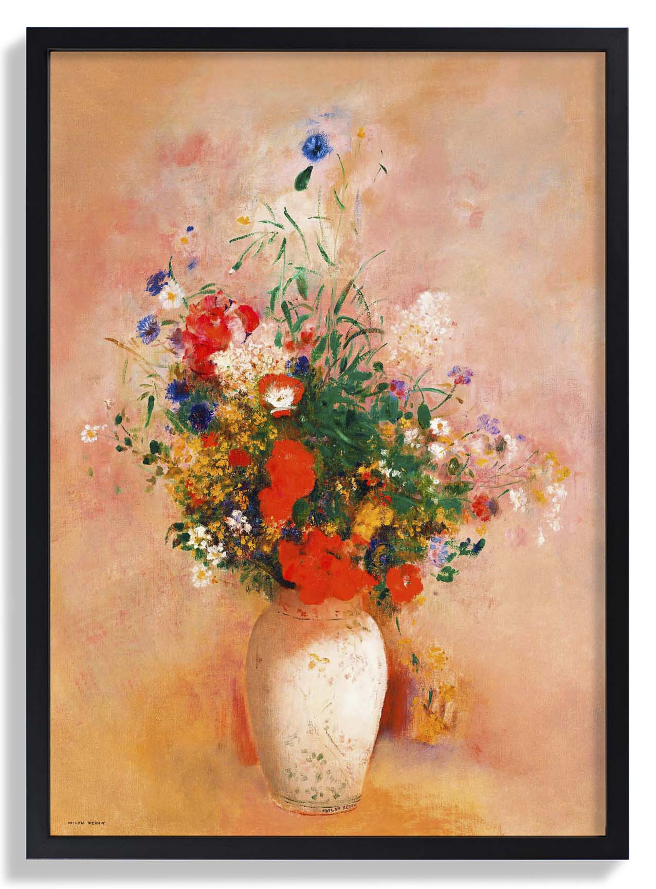 Vase of Flowers Painting by Odilon Redon