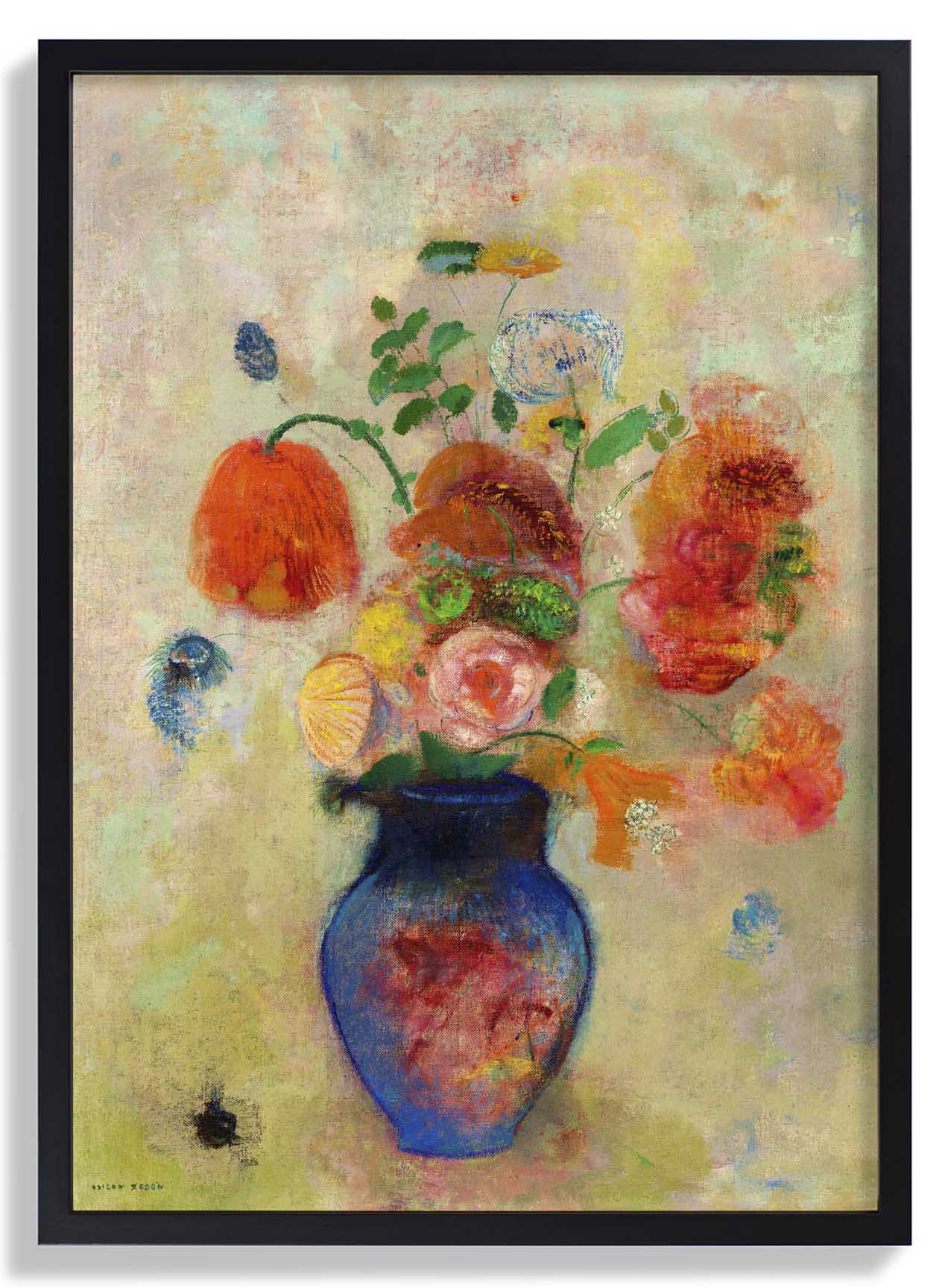 Large Vase with Flowers Painting by Odilon Redon