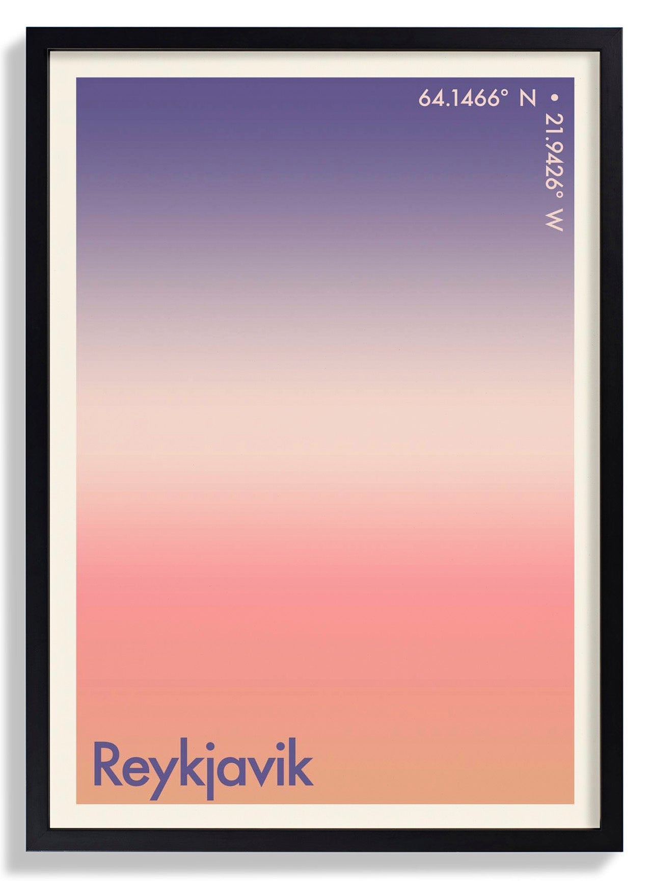 Reyjavik Sonnenuntergang Stadt Kunstdruck