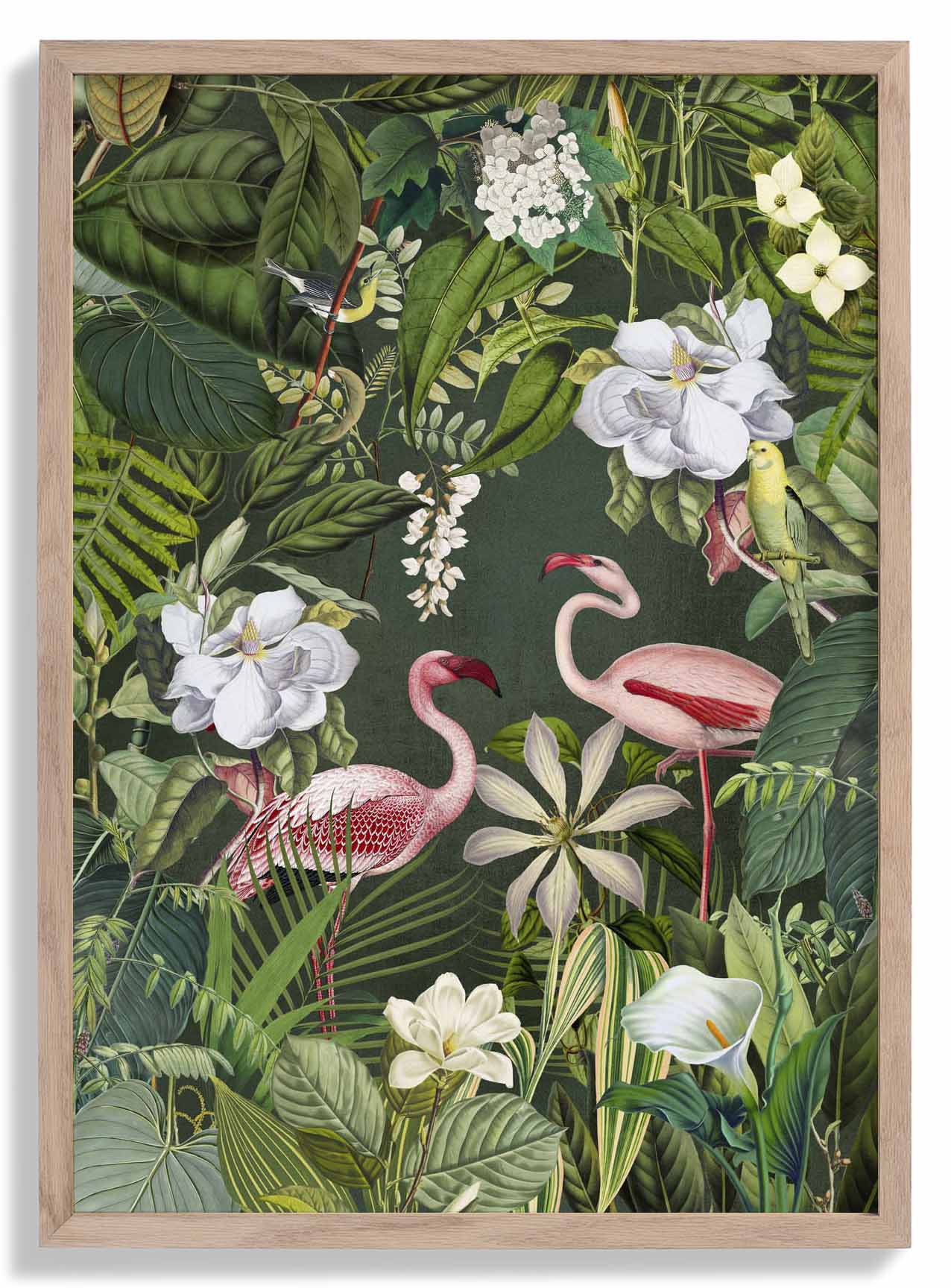 Tropical Flamingo Jungle 2 by Andrea Haase