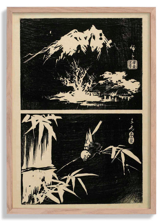Two Lithographic Illustrations of Bamboo