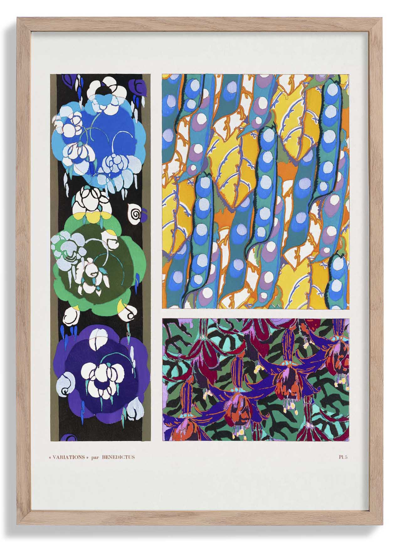 Colorful Vintage Art Deco Pattern, Variation 5 by Édouard Bénédictus