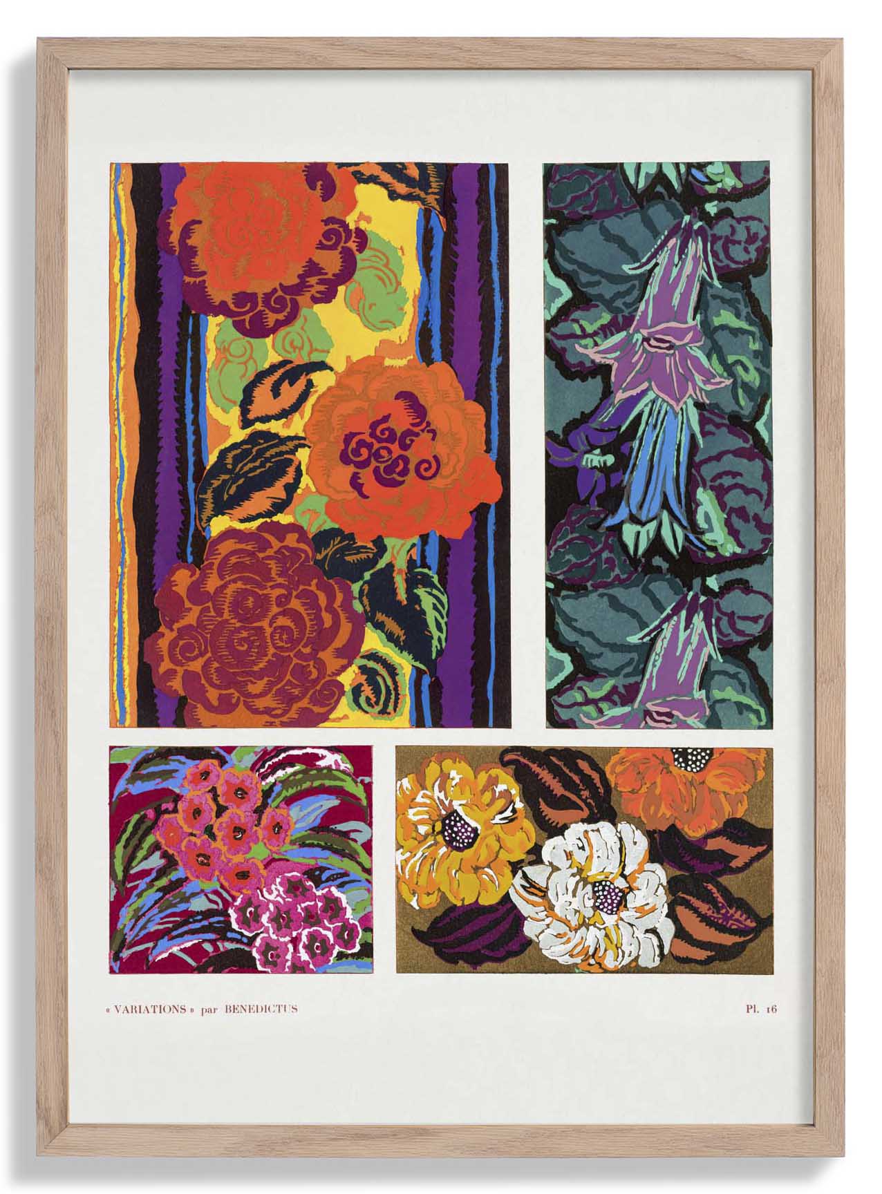 Vintage Floral Art Deco Pattern, Variation 16 by Édouard Bénédictus