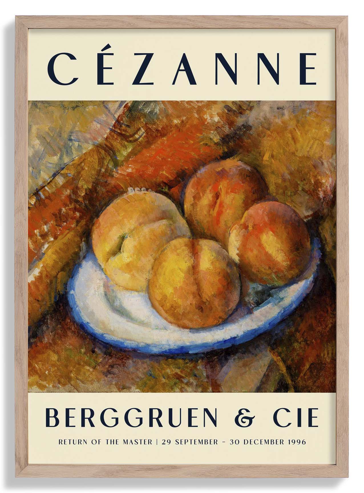 Four Peaches Art Exhibition Poster By Paul Cézanne