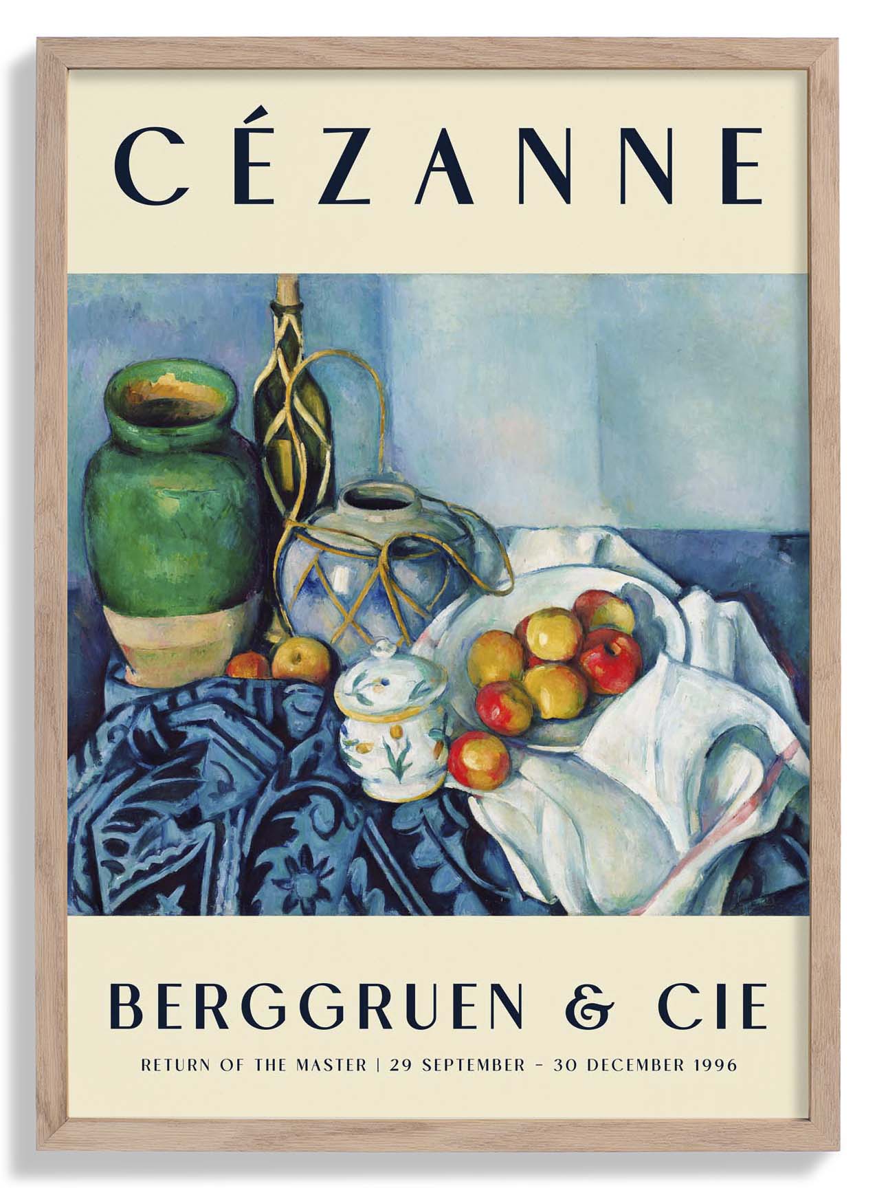 Still Life with Apples Art Exhibition Poster By Paul Cézanne