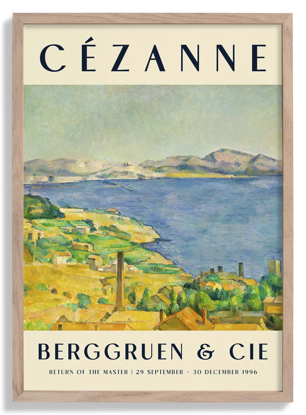 The Gulf of Marseilles Art Exhibition Poster By Paul Cézanne