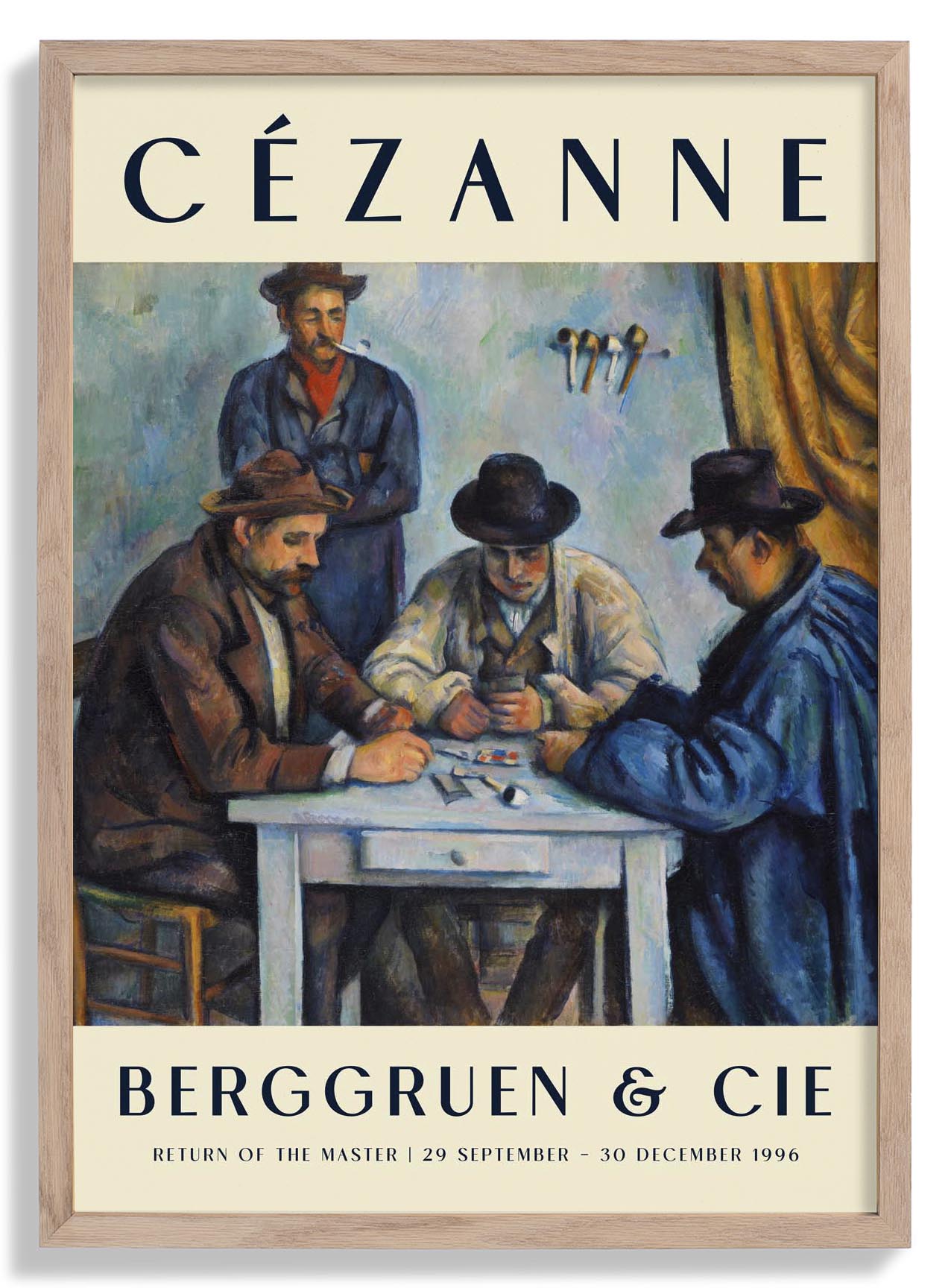 The Card Players Art Exhibition Poster By Paul Cézanne