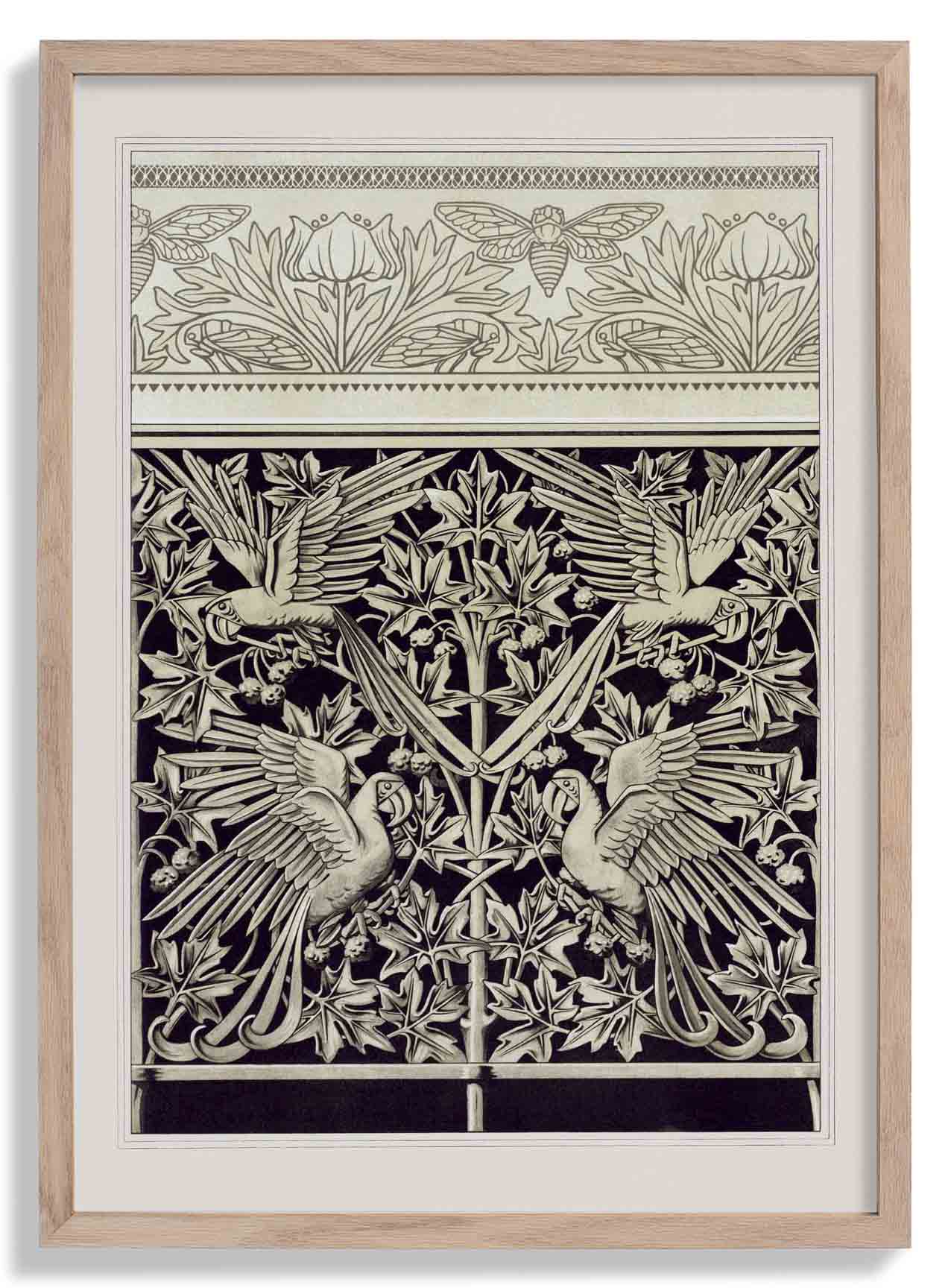 Black Parrots Poster