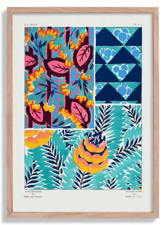 Vintage Flower Patterns Plate Nr 11 by E.A.Séguy