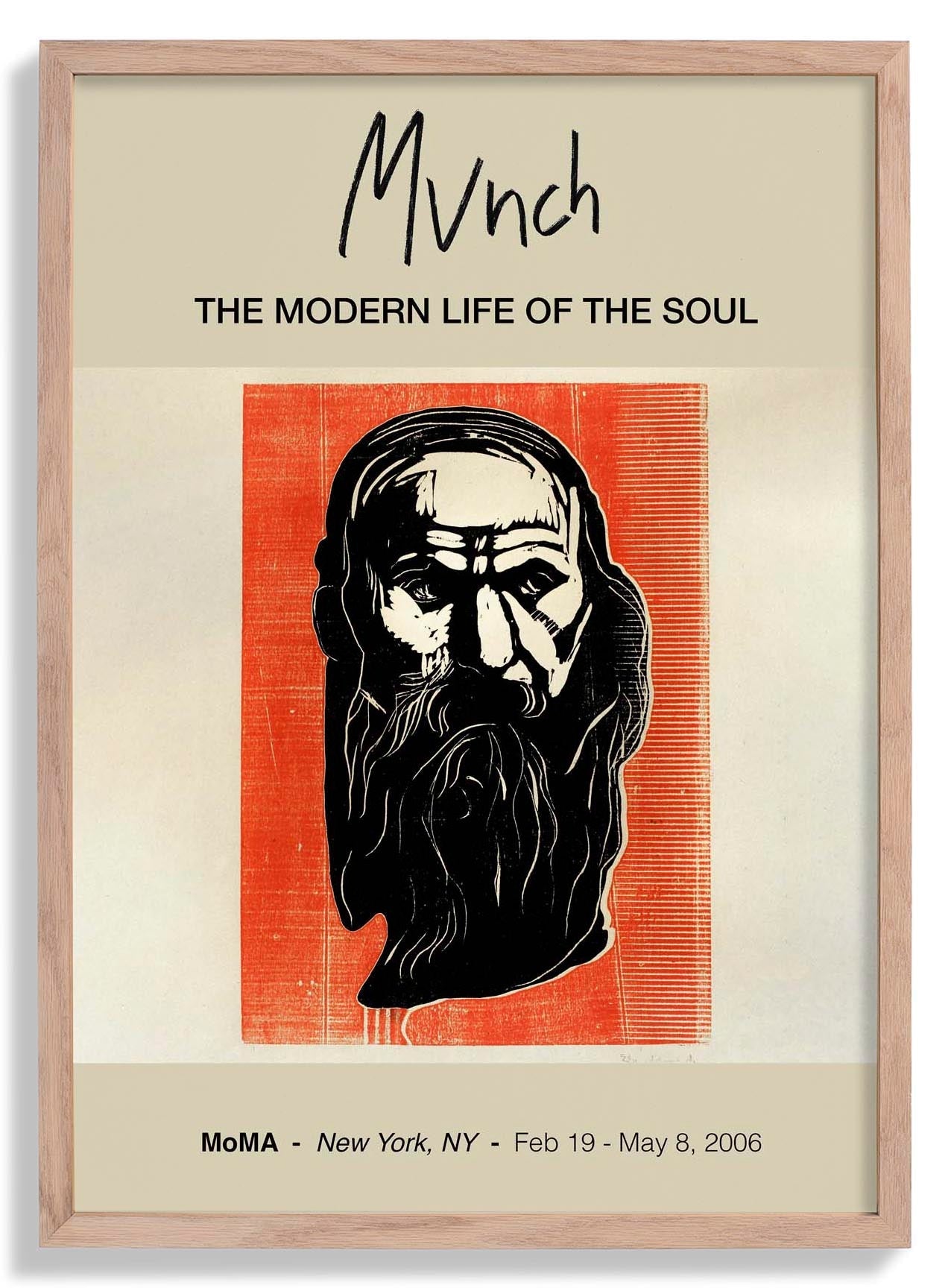 Edvard Munch Head of an Old Man Art Poster