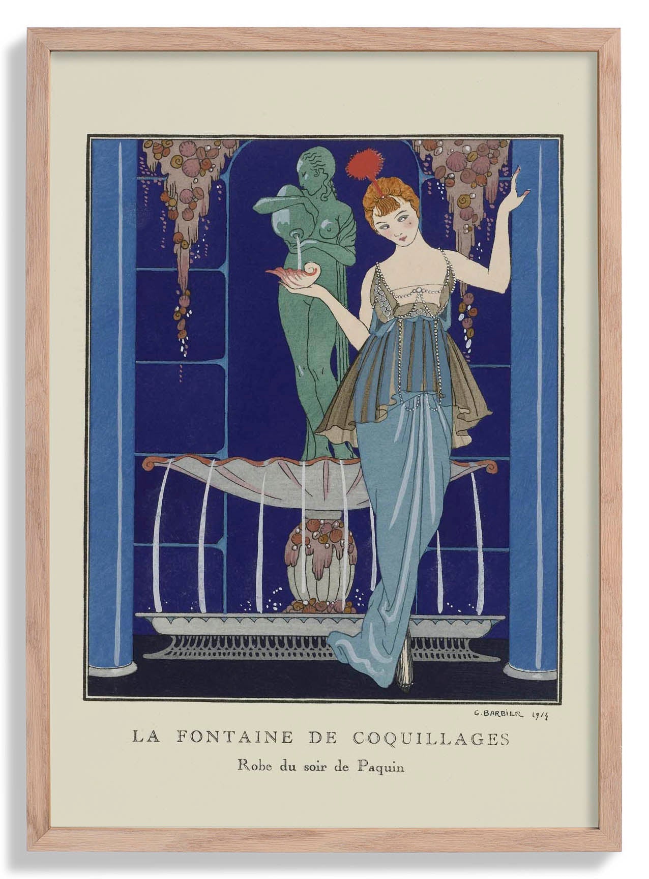 La Fontaine de Coquillages Vintage Poster