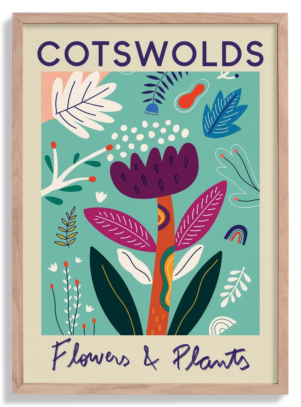 Cotswolds Flower Market Poster