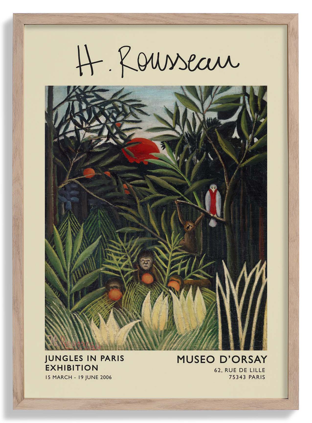 Monkeys and Parrot Rousseau Exhibition Poster