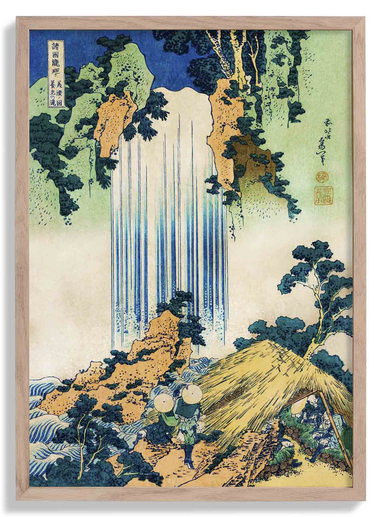 Yoro Waterfall by Hokusai Poster