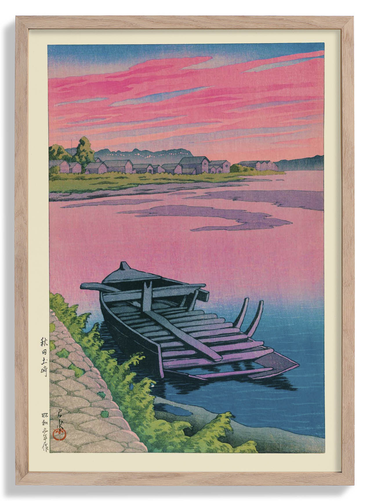 Akita Tsuchizaki by Hasui