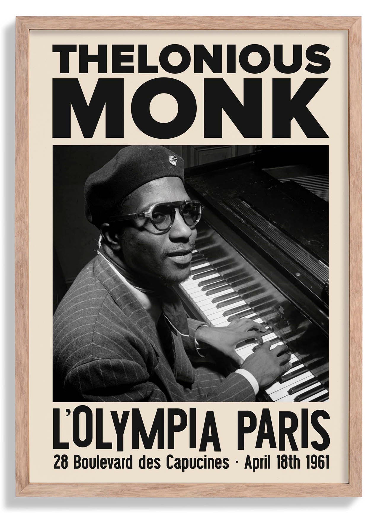 Thelonious Monk Jazz Concert Poster