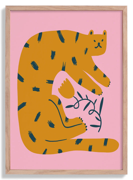 Lazy Kitten Art Poster