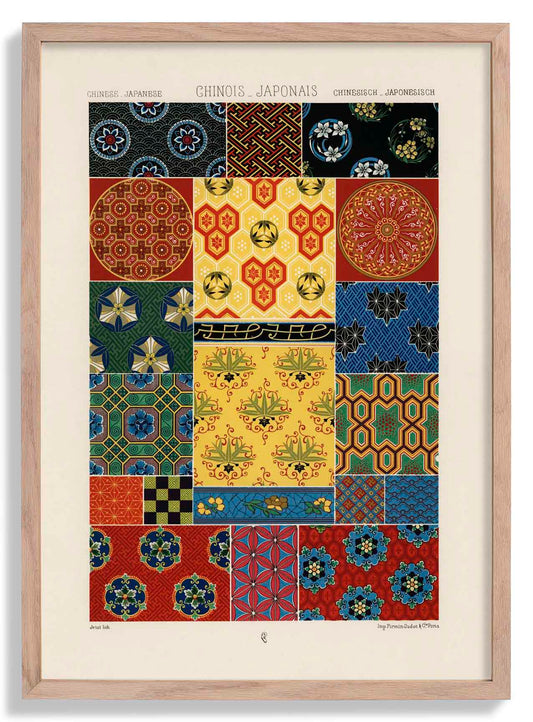 Chinese and Japanese Engraving Poster