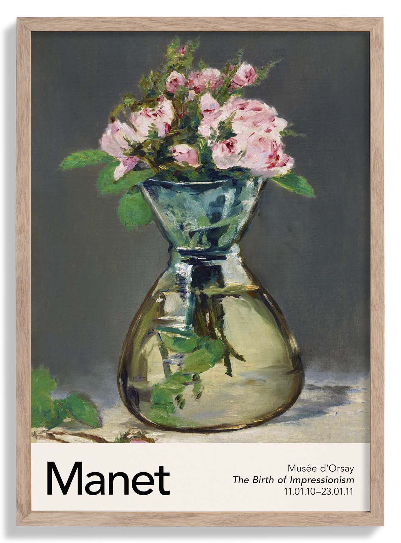 Moss Roses in a Vase by Manet Exhibition Poster