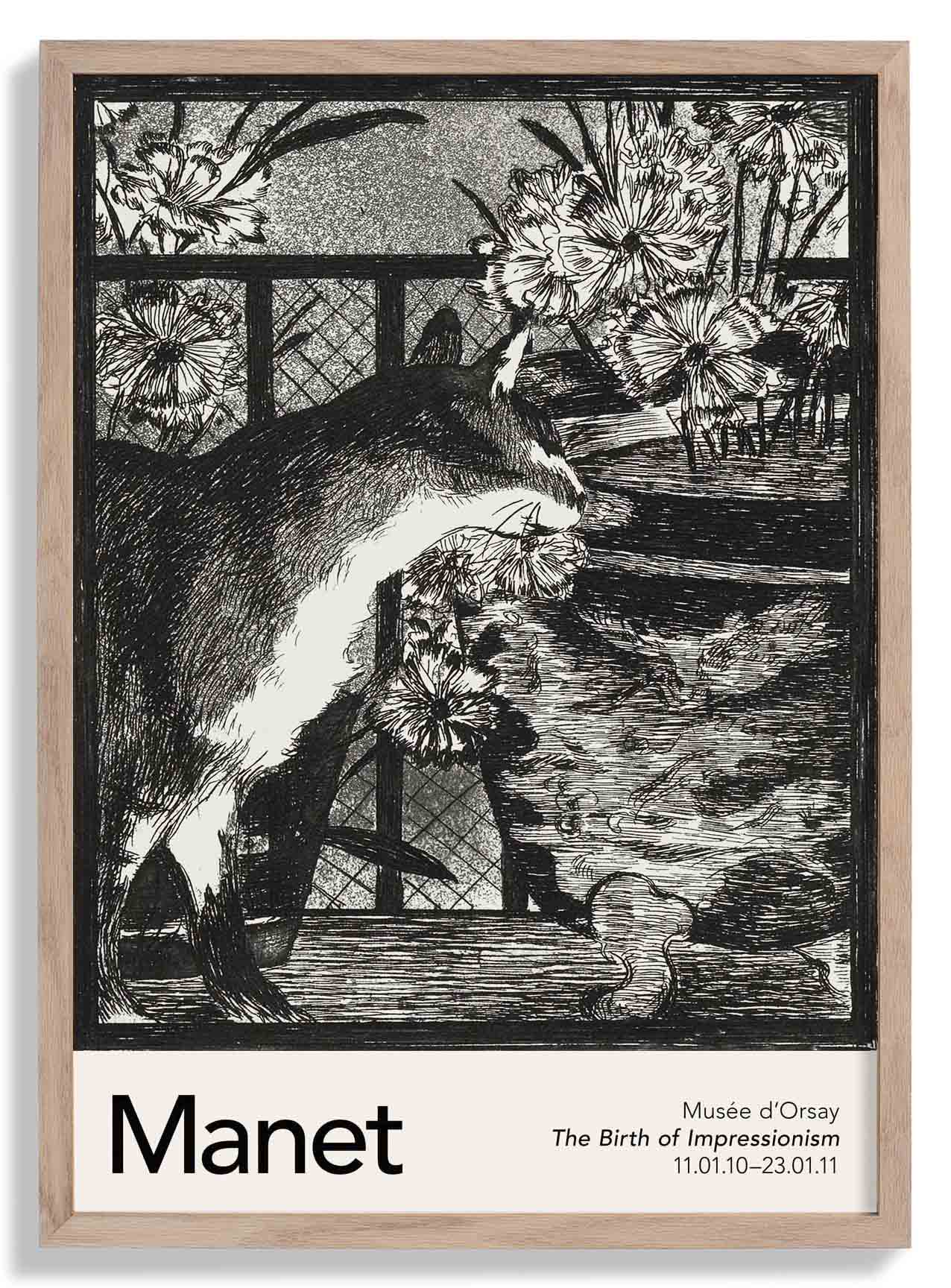 Les Chats by Manet Exhibition Poster